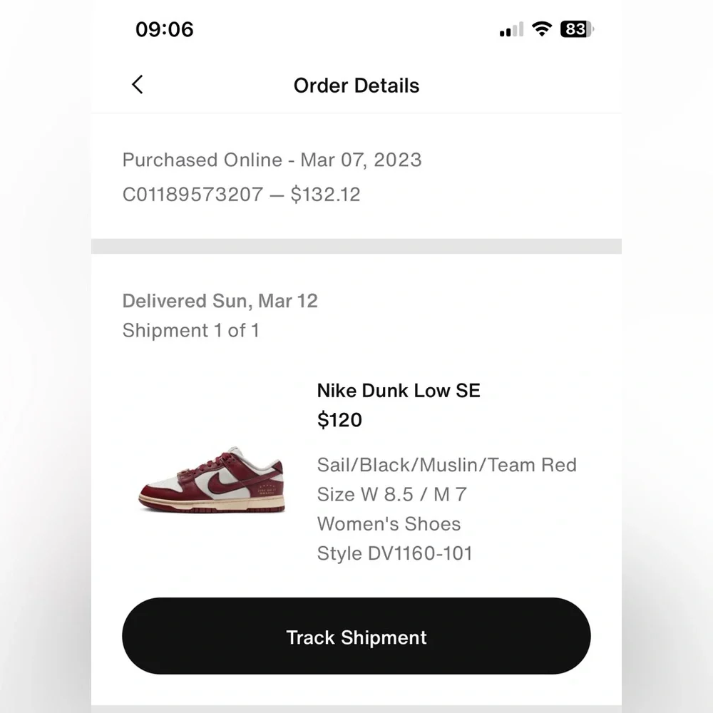 Nike Women's Sneakers in White and Burgundy with Gold Accents